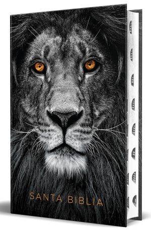 Biblia RVR 1960 letra grande tamaño manual, tapa dura León de Juda con índice / Spanish Bible RVR 1960 Handy Size Large Print Hardcover Lion of Judah with In